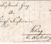 Bayern - Haag Fingerhut-K1 25/3 Dienstbrief n. Wasserburg 1846