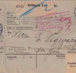 DR - 50+30 Pfg. Germania o.Wz. Paketkarte i.d. SCHWEIZ Solingen 2 - Biel 18.6.03
