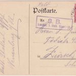 DR - 10 Pfg. Germania Feldpostkarte i.d. SCHWEIZ Neuenburg - Zürich 15.4.15