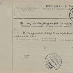 DR - 30+50 Pfg. Germania o.Wz. Paketkarte i.d. SCHWEIZ Oberfrohna - Biel 1903