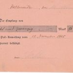 DR - 5 Pfg. Germania o.Wz. Empfangsbestätigung f. Postanweisung Langenhagen 1905