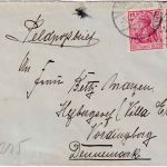 DR - 2x10 Pfg. Germania Feldpostbrief n. DÄNEMARK apt. Feldpoststpl. 3.10.17