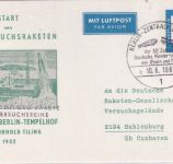 Berlin - 15 Pfg. Privatganzsache + Vigntte Postversuchsrakete 18. VR 1962