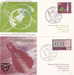 BRD - Kiel 1965 HOG-Versuchsreihe 22+23 - 2 illustr. Raketenpostkarten
