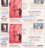 USA - US Rocket Mail R. Goddart Roswell 1964 - 6 Belege + 2 Vignettenblöcke