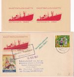 BRD - Cuxhaven 1962 Raketenpost DGzRS Ondo Karte u. Vigetten