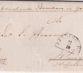 Bayern - Wasserburg 21/10 HKS Dienstbrief Griesstätt n- Wang 1869 - mit Inhalt