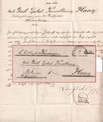 Bayern - Wasserburg 29/7 HKS Dienstbrief (Aufsichtssache) n. Haag 1853