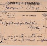 Bayern - Gars a. Inn 2 15. MÄR 20 Bescheinigung d. Zeitungsbestellung