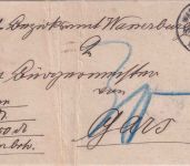 Bayern - Wasserburg 6. JAN 98 K1 unfrank. Nachnahmebrief n. Gars