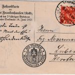 DR-Infla - 10 Pfg. Flugpost b-Farbe !! Karte SST Frankenhausen - Lübeck 1921