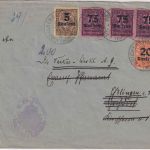 DR-Infla - 3x75 Tsd./50M. ua Dienstbrief Reichenbach a/Fils - Esslingen 27.10.23