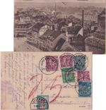 DR-Infla - 50 M. Posthorn u.a. Karte i.d. SCHWEIZ Schweinfurt 30.6.23 Nachporto
