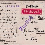 Bayern - Wasserburg a. Inn 1 1. JUL 16 Feldpostkarte an 11. bay. Inf.Div. Retour