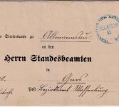 Bayern - Haag i. Obb. 23. MÄR K1 Dienstbrief Allmannsau - Gars 1882