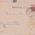 Bizone - 24 Pfg. Arbeiter/Band Dienstsache (Spruchkammer) Wasserburg 12.8.48