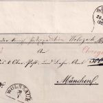 Bayern - Wolnzach 30/1 HKS Charge-Postsache n. München ca. 1869