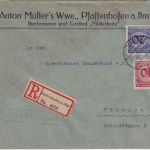 DR - 20+10 Pfg. Korbdeckel Einschreibebrief Pfaffenhofen a. Ilm 27.12.23