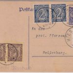 DR-Infla - 20 Pfg. Dienstganzsache+Zusatz Miesbach - Weißenburg 6. JAN 23