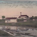 Bayern - Sachsenkam Kloster Reutberg farb. AK gelaufen 1912