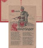 Österreich - Kaiserjäger Liedkarte ca. 1915 ungelaufen