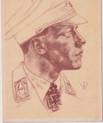 DR - Major Helmut Wick Ritterkreuzträger Willrich-Karte /VDA ungelaufen ca. 1940