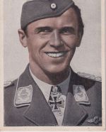 DR - Major Hans Phillipp farb. Portrait-AK (VDA) ungelaufen ca. 1942