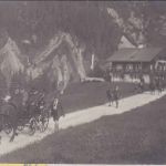 Bayern - Vorderriss Forsthaus Kutsche Prinzregent + Ludwig III. Foto-AK ca. 1910