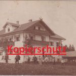 Bayern - Bad Tölz Cafe am Kogel Hausansicht m. Personen priv. Foto-AK ca. 1910