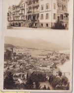 Bayern - Bad Tölz Kurhotel Madlener sw-Mehrbild-AK gelaufen/Neujahrsgruß 1930