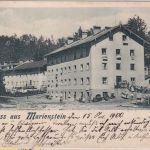Bayern - Marienstein (Waakirchen) Schule ? sw-AK gelaufen 1900