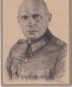 DR - Generalobert Strauß sw-Portrait-Künstler-AK (Wagner) geschrieben 1942