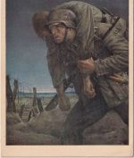 DR - "Kameraden" farb. Künstlerkarte (Will Tschech) ungelaufen dat. 1942