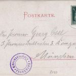Bayern - Tegernsee Hirschberghaus orange (!) Passepartout-AK gelaufen 1911