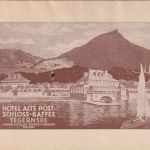 AM-Post - Tegernsee 6.10.45 entnazifizierter Werbeumschlag Hotel Alte Post