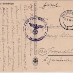 DR - Stuka-Flieger farb. Portrait-AK (Willrich) gelaufen/Feldpost Paderborn 1944