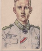 DR - Obergefreiter Brinkforth farb. Portrait-AK (Willrich) ungelaufen 1941