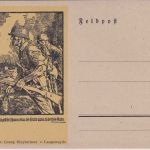 DR - Infanterie Linolschnitt-AK/Feldpostvordruck ungelaufen ca. 1940