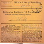 Bayern - 25 Pfg. Ludwig Paketkarte Bad Aibling 2 - Mitterskirchen 1916