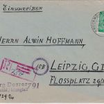 All.Bes. - 84 Pfg. Ziffer Einschreibebrief Bruckmühl - Leipzig 1947