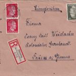 DR - Chieming ü. Traunstein Poststelle I Einschreibebrief n. Prien 1943