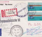 BRD - 2x140 Pfg. Made in Germany Lupo-Feldpost-R-Brief Feldpost 5200 12.9.88