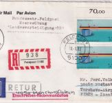 BRD - 2x140 Pfg. Made in Germany Feldpost-Einschreibebrief Feldpost 5100 13.9.88