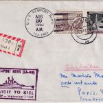 BRD - Kiel 1962 Besuch USS Newport Einschreibebrief n. FRANKREICH