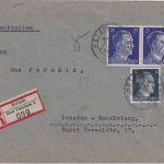 DR - Ketzin ü. Potsdam 2 Poststelle I Einschreibebrief n. Babelsberg 1942