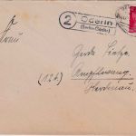 DR - (2) Oderin (Berlin-Görlitz) Landpost-Ra2 Brief Bahnpost 2.1.45 n. Ampflwang