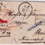 Preussen - Brandenburg a/H. 12/8 Ra2 Paketbegleitbrief n. Berlin 1857