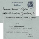 DR - 2 Pfg. Germania/Reichspost m. Zudruck Ortskarte Chemnitz 22.2.02