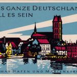 Mecklenburg-Vorpommern - Wismar Hafen farb. AK "Westpropaganda" ca. 1960
