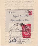 DR - Ostseebad Müritz Thüringer HJ-Ostseelager 1937 SST Brief n. Georgenthal